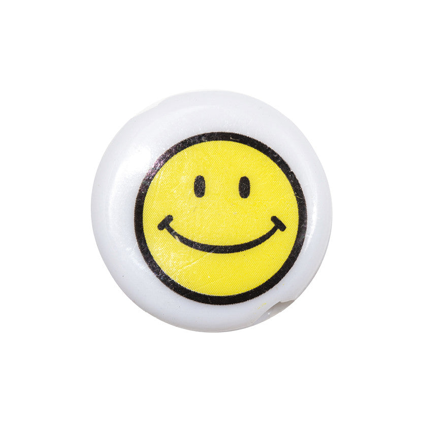 Yellow Smiley Face Bead - 100 Bead Pack
